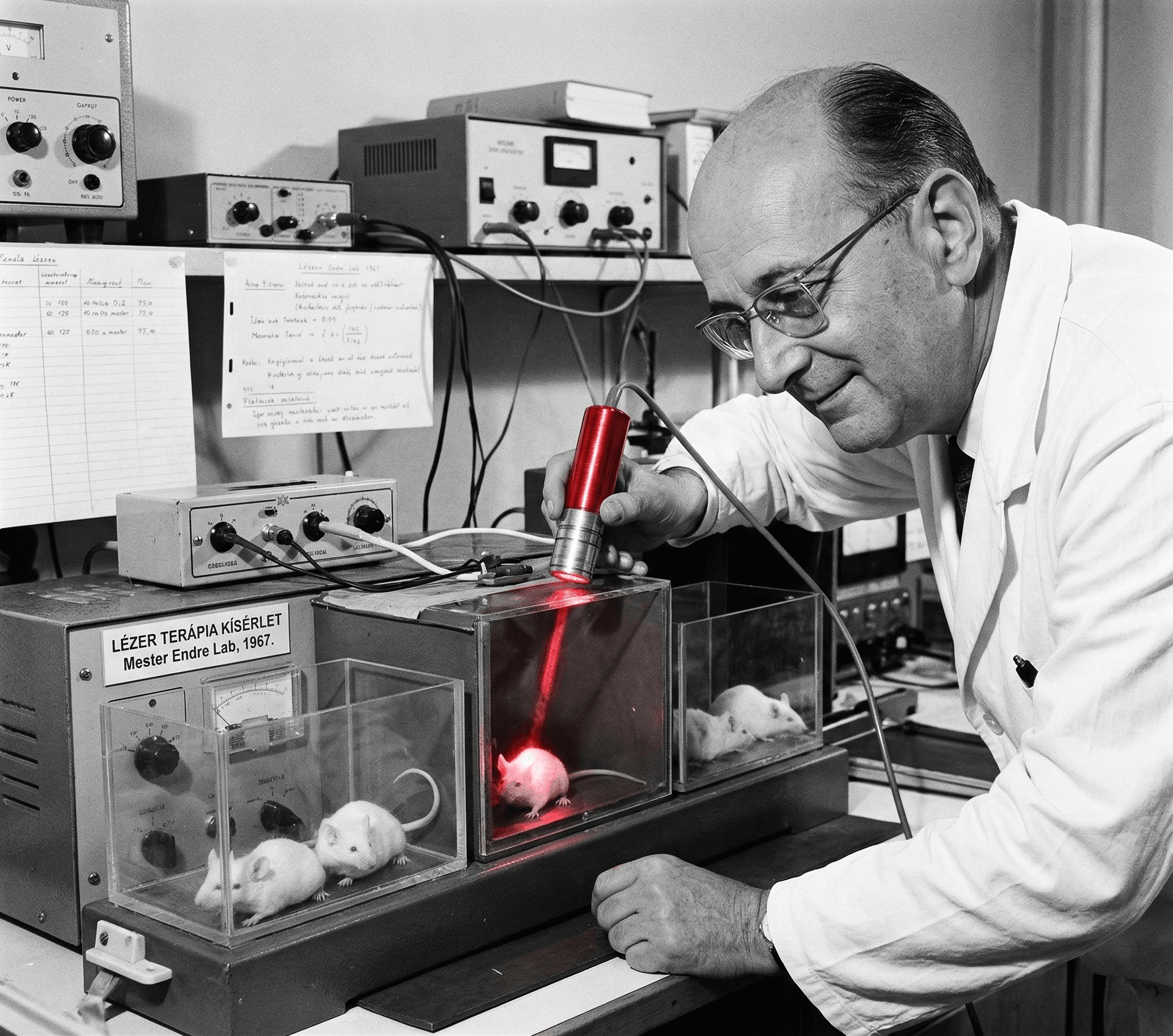 Red light therapy photobiomodulation - Endre Mester discovery 1967